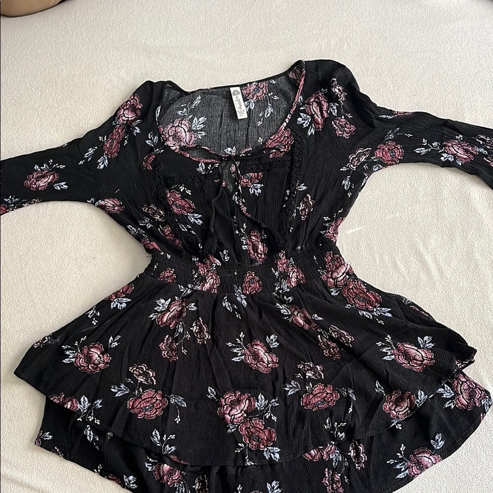 Floral Black and Pink dress